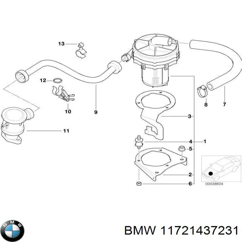 11721437231 BMW Насос повітряний