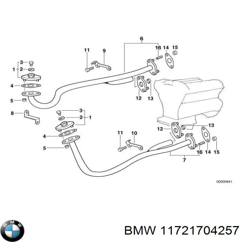 11721704257 BMW Клапан подачі вторинного повітря