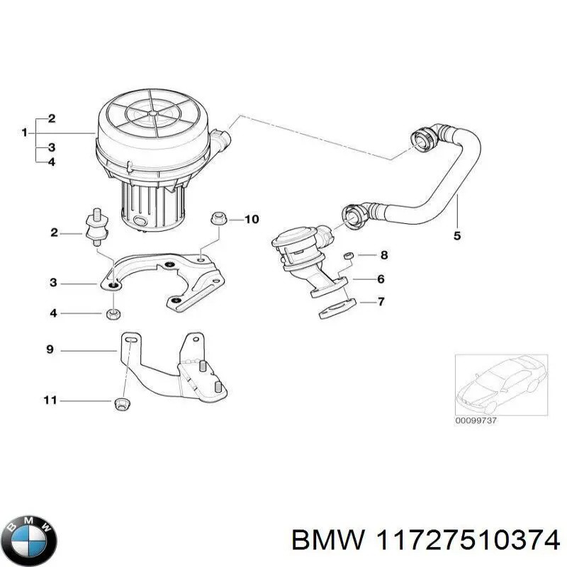 Купити 11727510374 BMW 