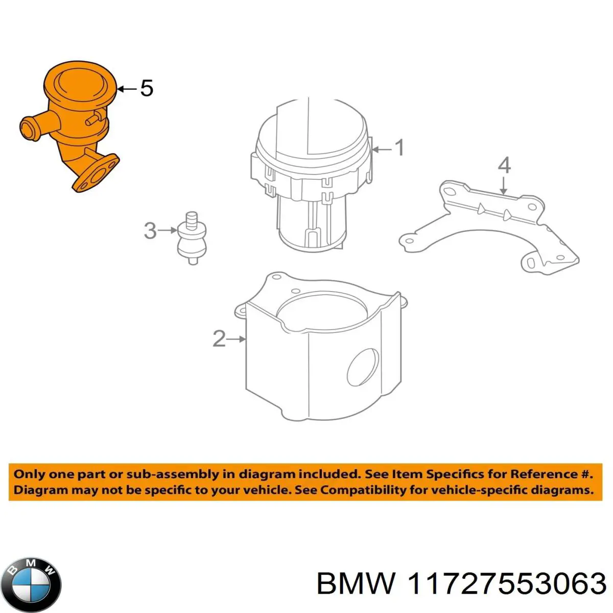 Купити 11727553063 BMW Клапан подачі вторинного повітря