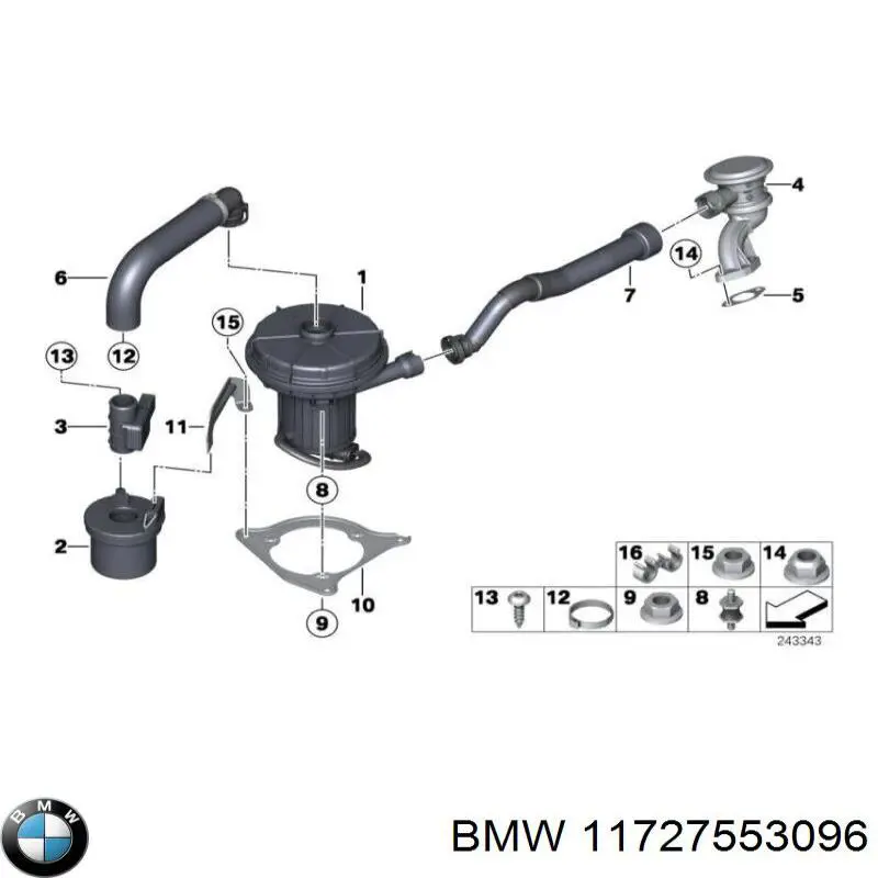 Febi шланг подачі повітря bmw e60 520 на BMW 5 (E61)