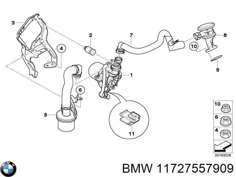  BMW 11727557909 ціна, від 58.05 USD