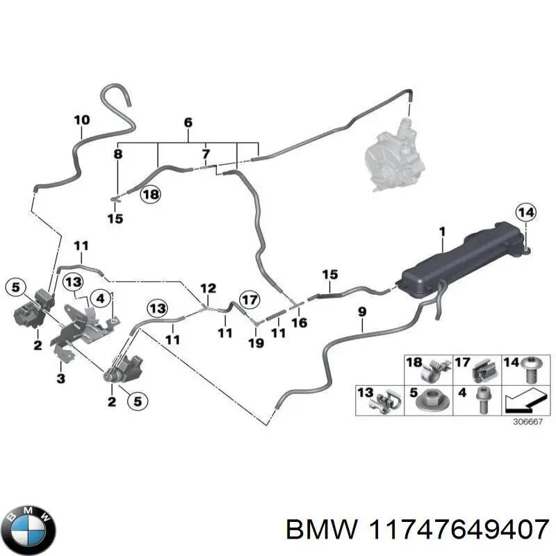Купити 11747649407 BMW Клапан перетворювач тиску наддуву (соленоїд)