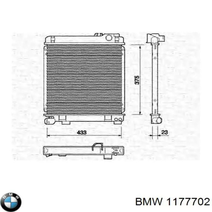 Радіатор 1177702 BMW