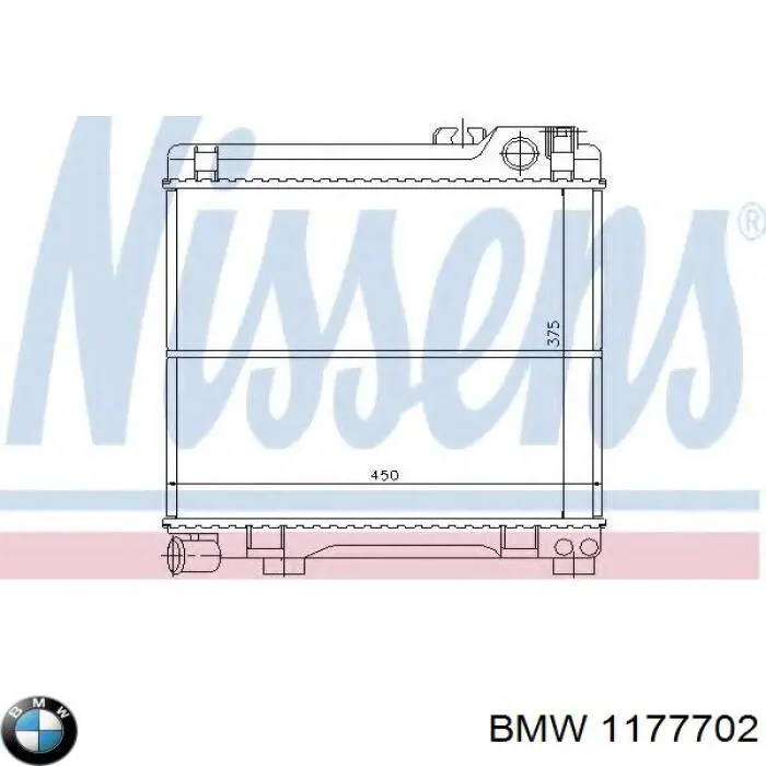 1177702 BMW Радіатор охолодження двигуна