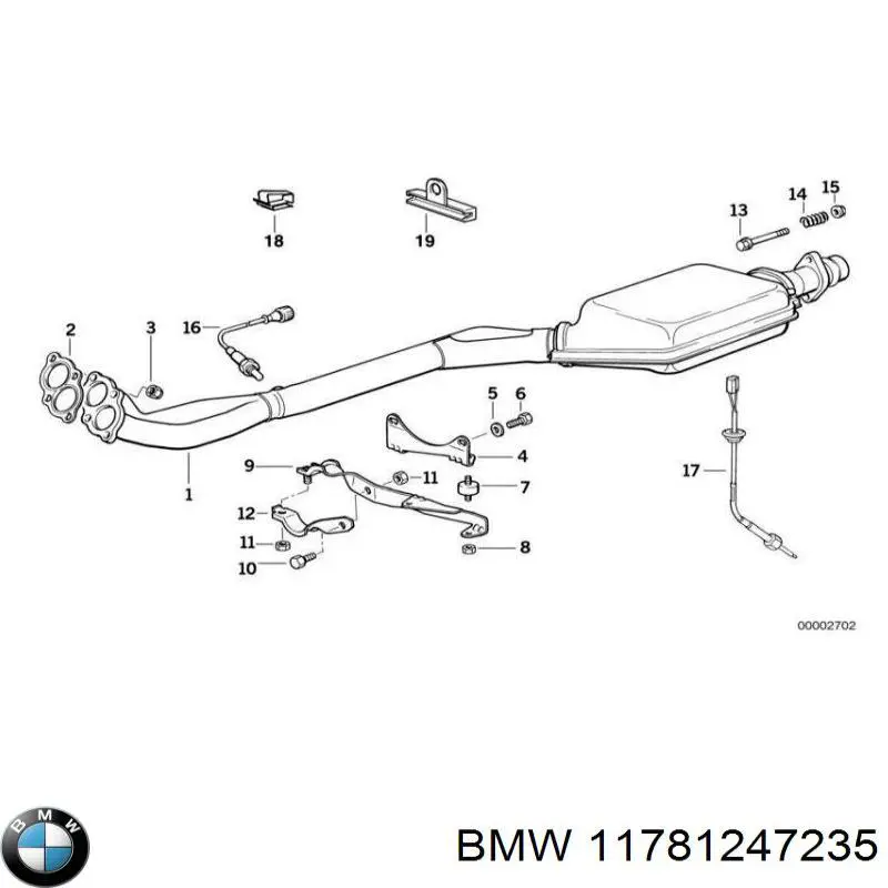 Лямбда датчик кисню BMW 11781247235 ціна, від 113.07 USD