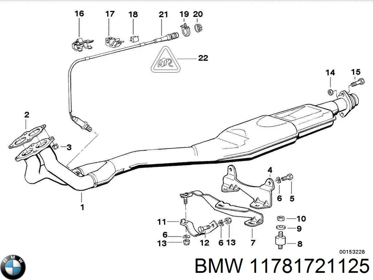 Лямбдазонд, датчик кисню 11781721125 BMW