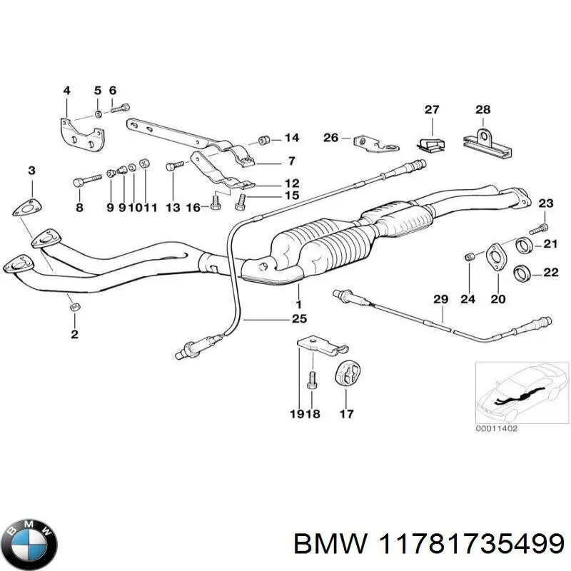 Лямбдазонд, датчик кисню 11781735499 BMW