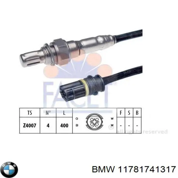 Лямбда датчик кисню BMW 11781741317 ціна, від 61.38 USD