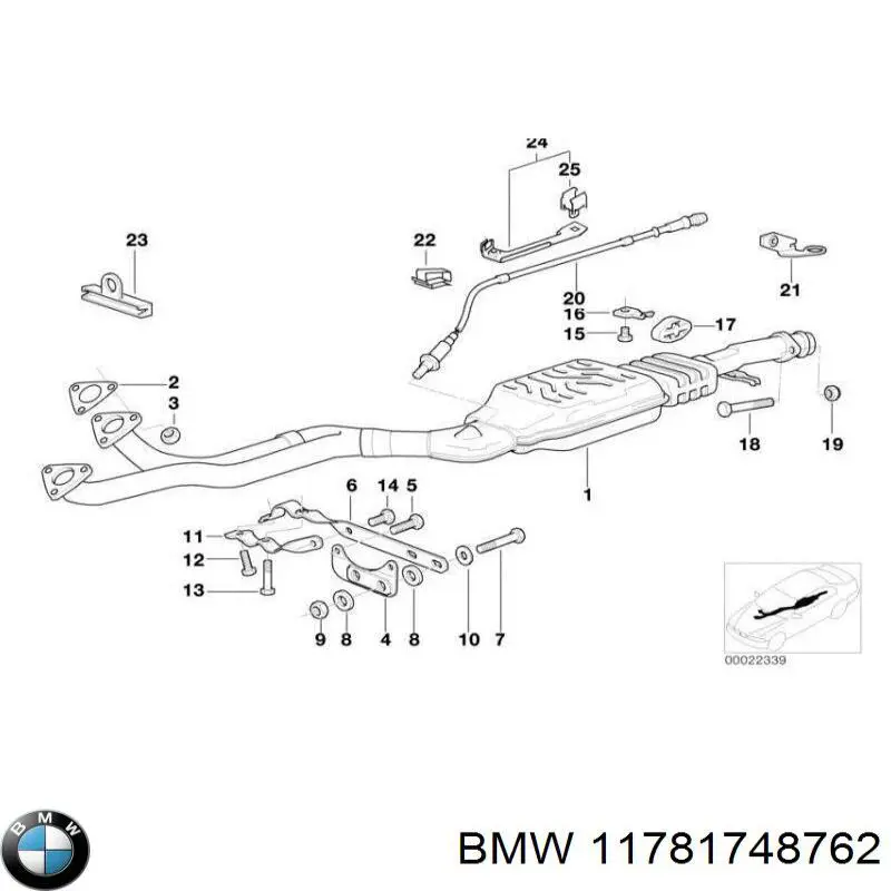Лямбда датчик кисню BMW 11781748762 ціна, від 105.38 USD