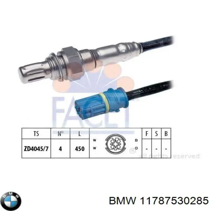 11787530285 BMW Лямбдазонд, датчик кисню до каталізатора