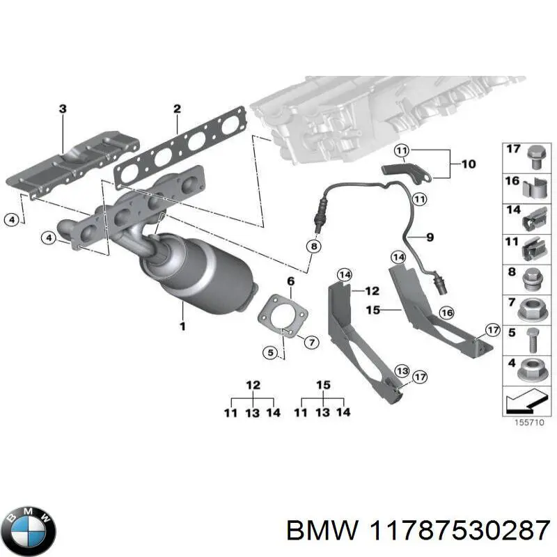 Лямбдазонд, датчик кисню після каталізатора BMW 11787530287 ціна, від 12.57 USD