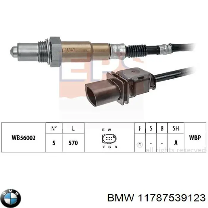Лямбда датчик кисню BMW 11787539123 ціна, від 92.65 USD