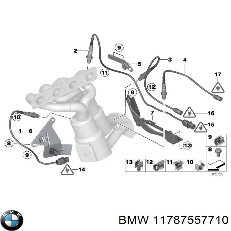 Датчик температури відпрацьованих газів (ВГ), до каталізатора BMW 11787557710 ціна, від 75.59 USD