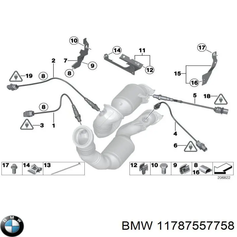 11787557758 BMW лямбда-зонд, датчик кисню після каталізатора