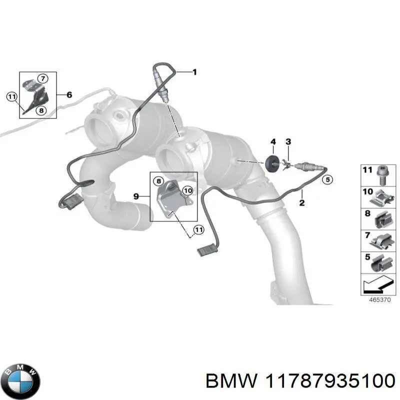 Лямбдазонд, датчик кисню до каталізатора BMW 11787935100 ціна, від 177.33 USD