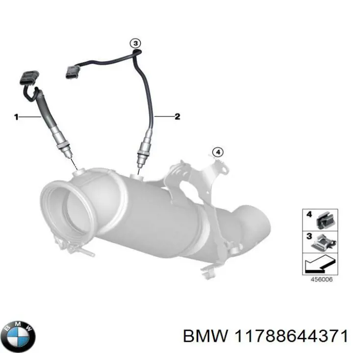 Лямбдазонд, датчик кисню до каталізатора 11788644371 BMW