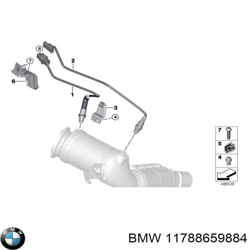 11788657238 BMW Лямбдазонд, датчик кисню до каталізатора
