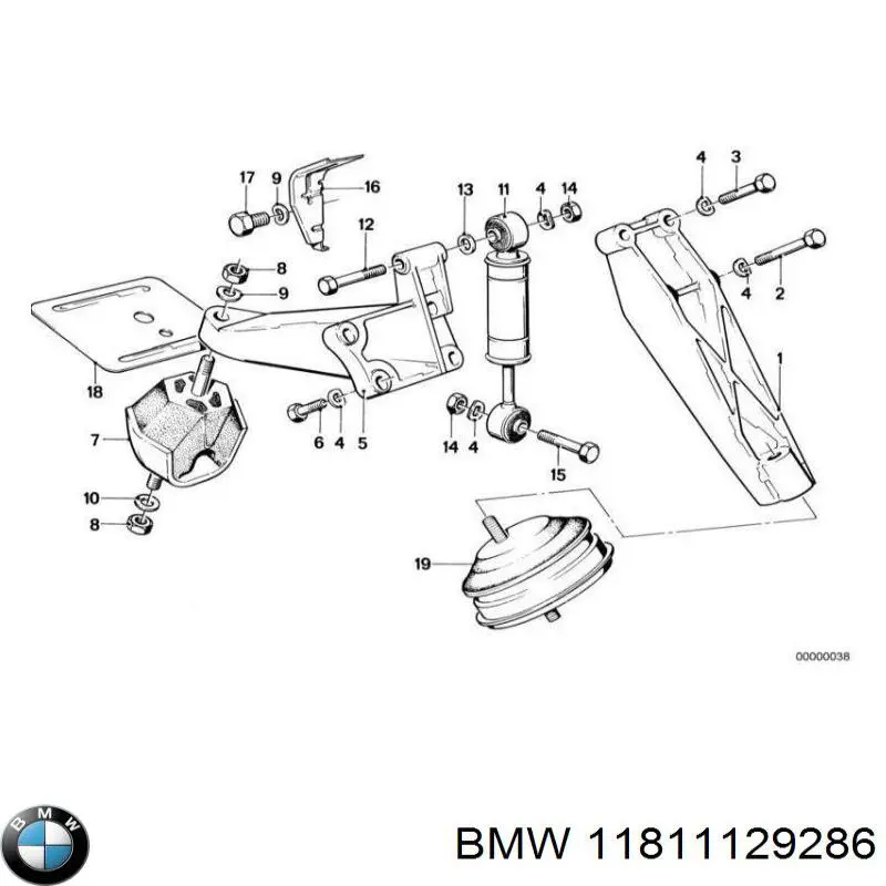 Купити 11811129286 BMW Подушка (опора) двигуна ліва/права