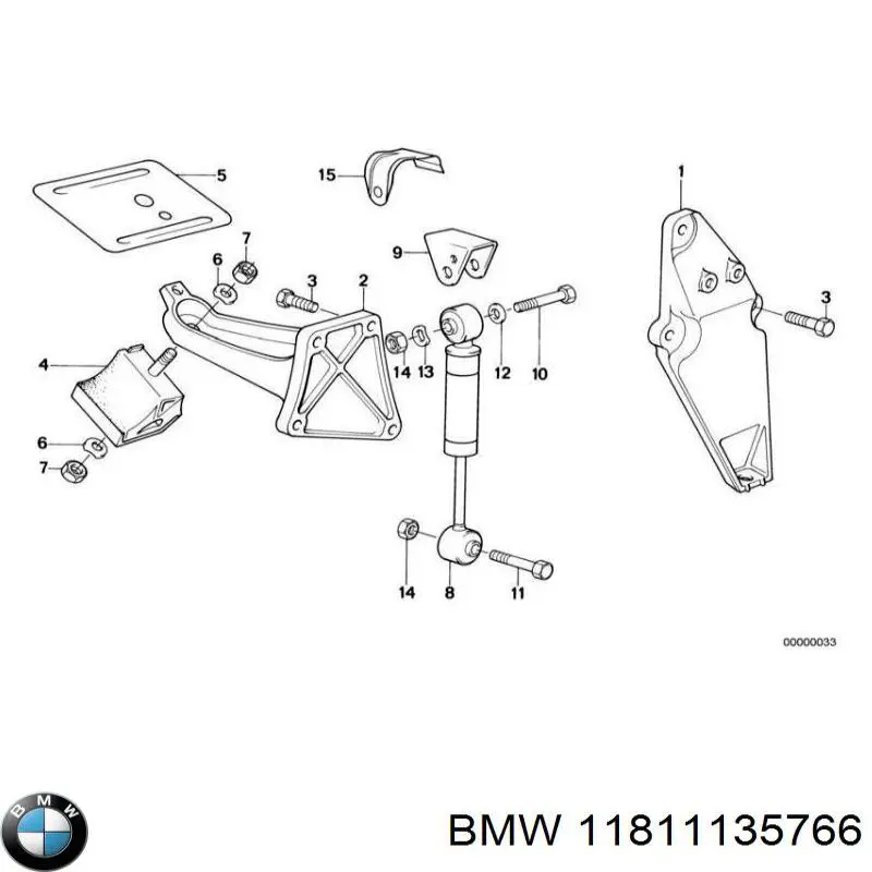 Амортизатор двигуна, демпфер BMW 11811135766 ціна, від 171.22 USD