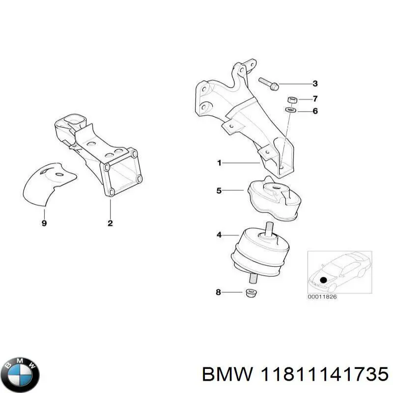 11811141735 BMW Ліва опора двигуна