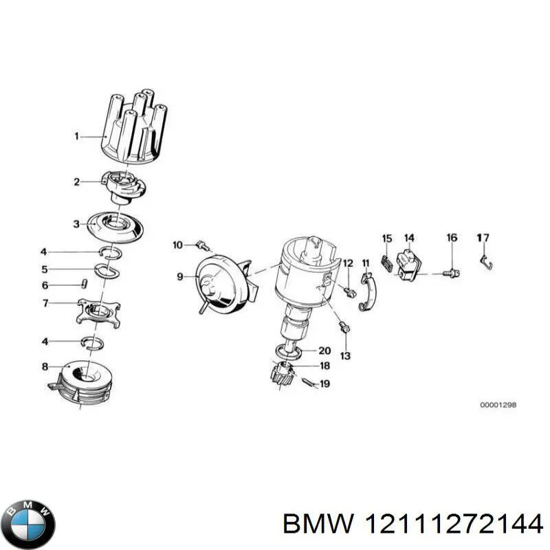 12111272144 BMW бігунок (ротор розподільника запалювання)