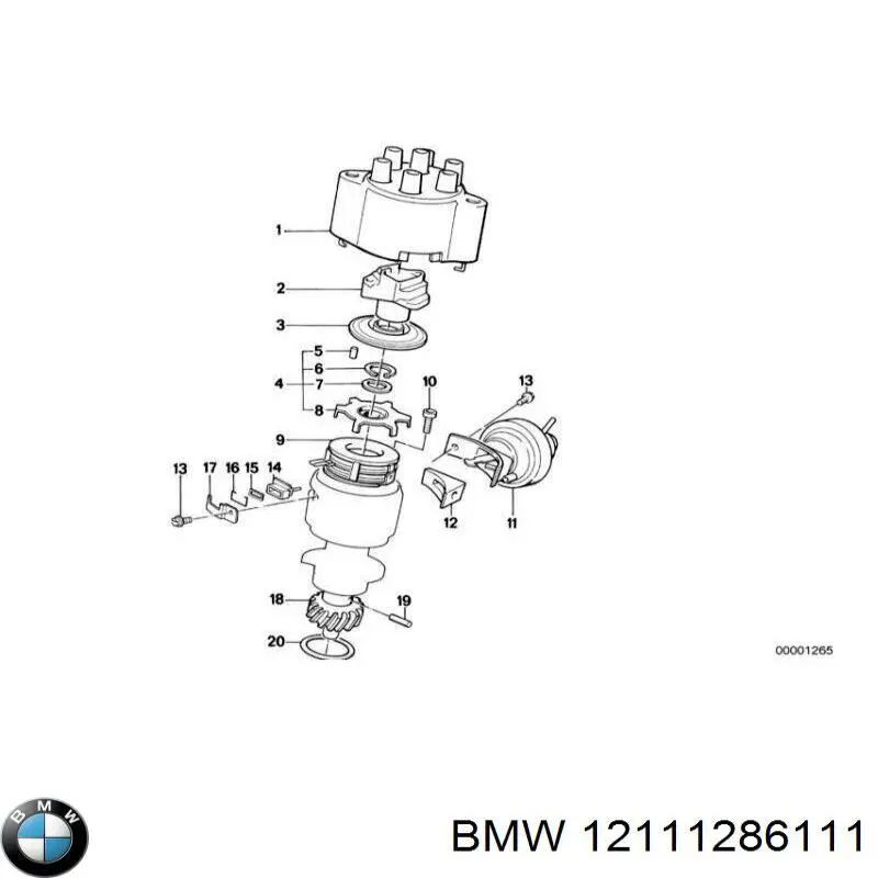 Бігунок (ротор) розподільника запалювання 12111286111 BMW