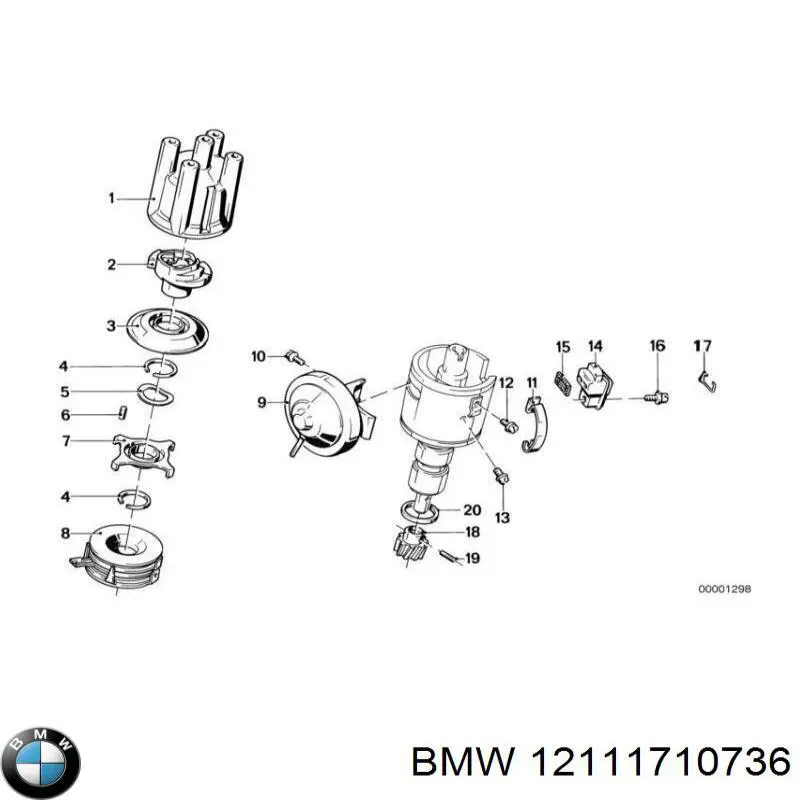 12111710736 BMW бігунок (ротор розподільника запалювання)