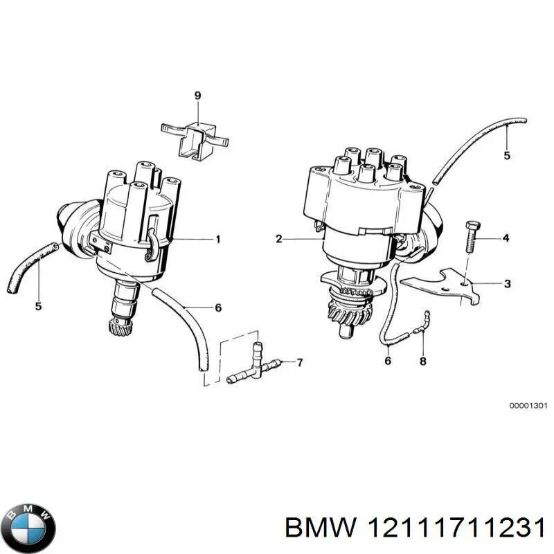 Розподільник запалювання (трамблер) BMW 12111711231 ціна, від 733.94 USD