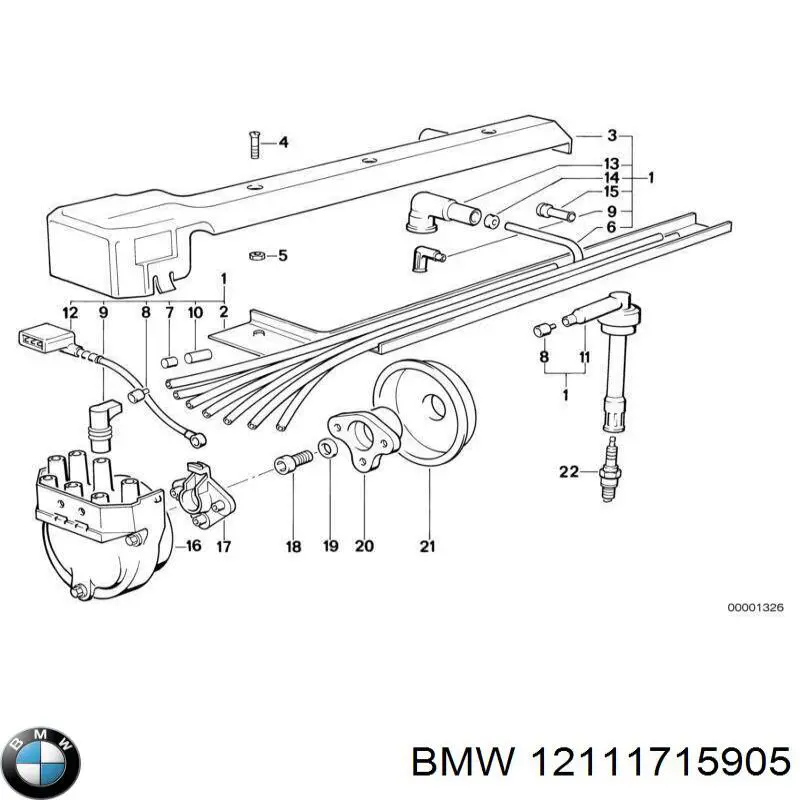 Кришка розподільника запалювання/трамблера BMW 12111715905 ціна, від 30.91 USD