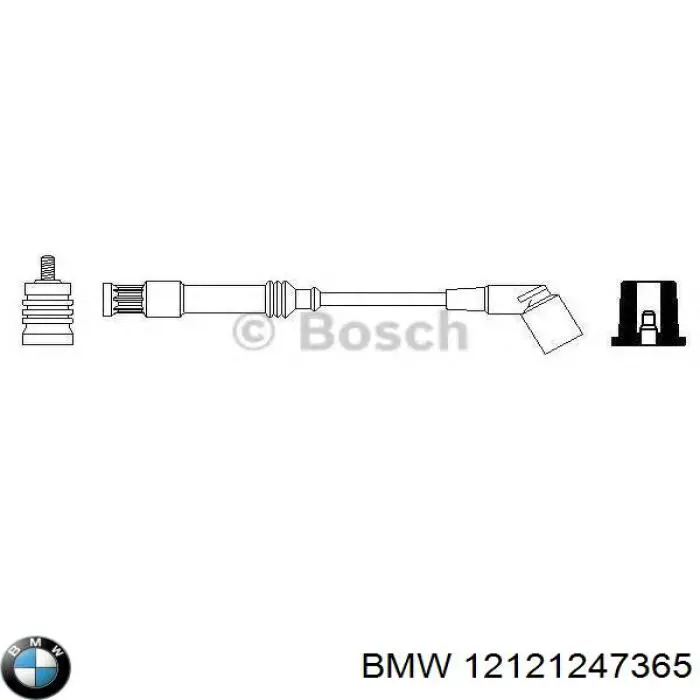 12121247365 BMW кабель високовольтний, циліндр №4