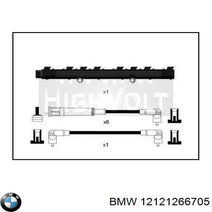 Дріт високовольтний, комплект 12121266705 BMW