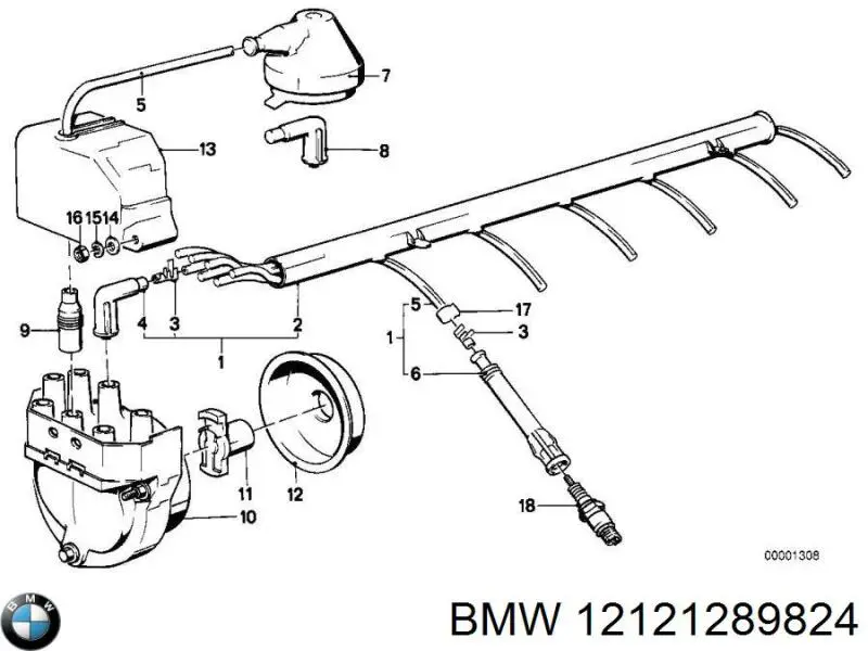 Накінечник свічки запалювання BMW 12121289824 ціна, від 3.67 USD
