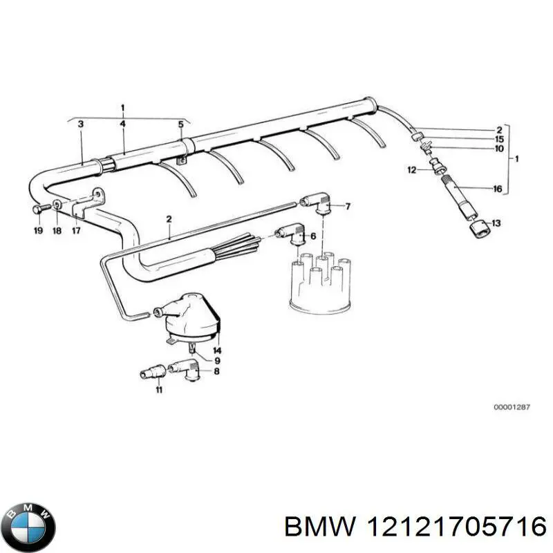 Купити 12121705716 BMW Провід високовольтні, комплект