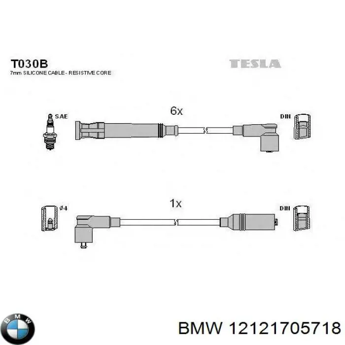 Високовольтні дроти 12121705718 BMW