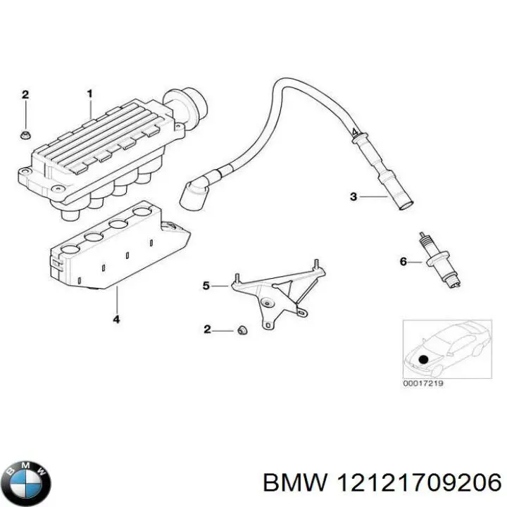 Високовольтні дроти 12121709206 BMW