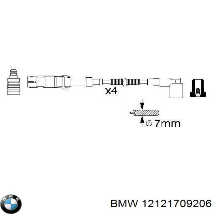 Купити 12121709206 BMW Провід високовольтні, комплект