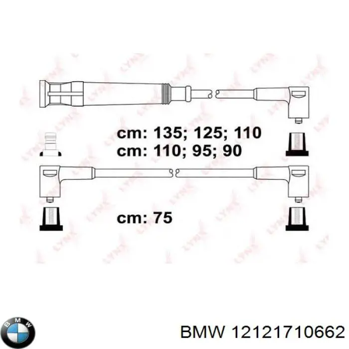12121710662 BMW Проводи високовольтні