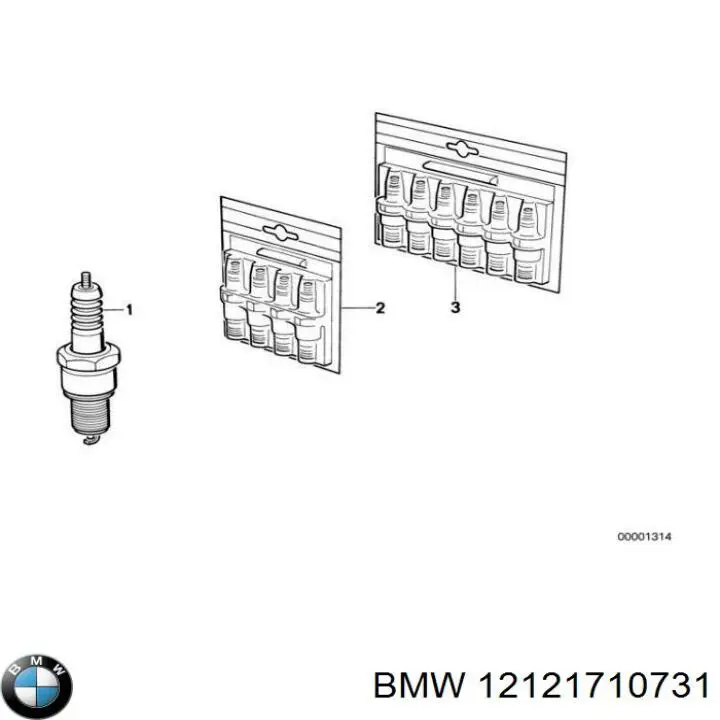 Свіча запалювання 12121710731 BMW