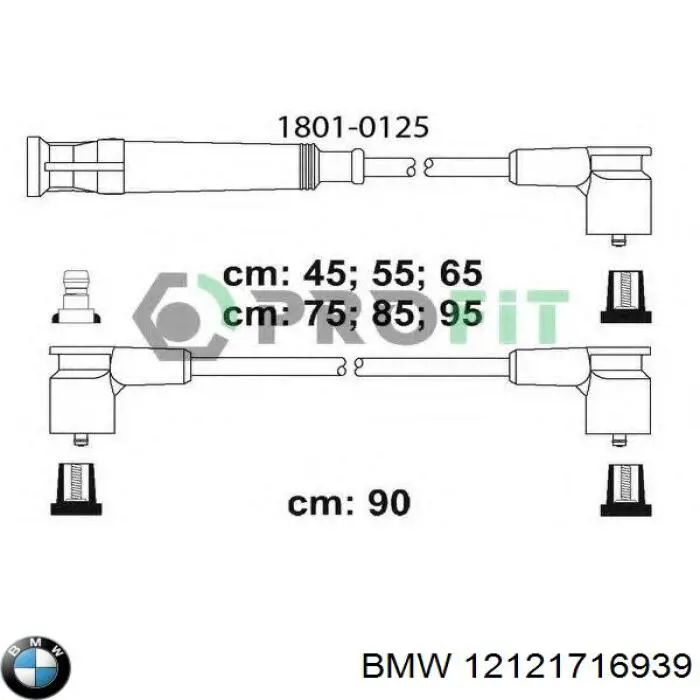 Дроти запалювання BMW 12121716939 ціна, від 95.32 USD