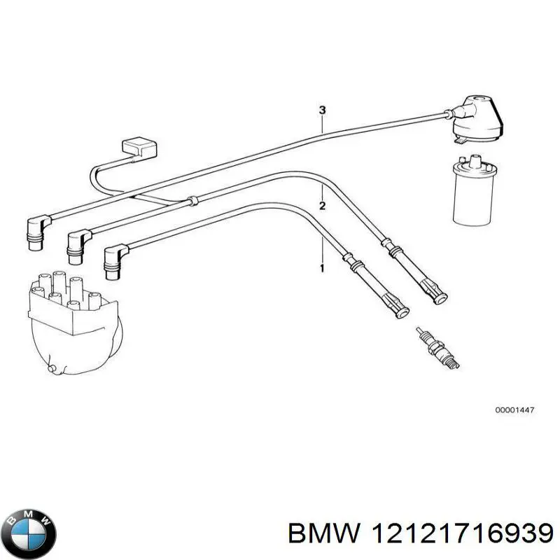 Купити 12121716939 BMW Провід високовольтні, комплект