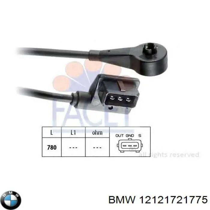 12121721775 BMW датчик положення (оборотів коленвалу)