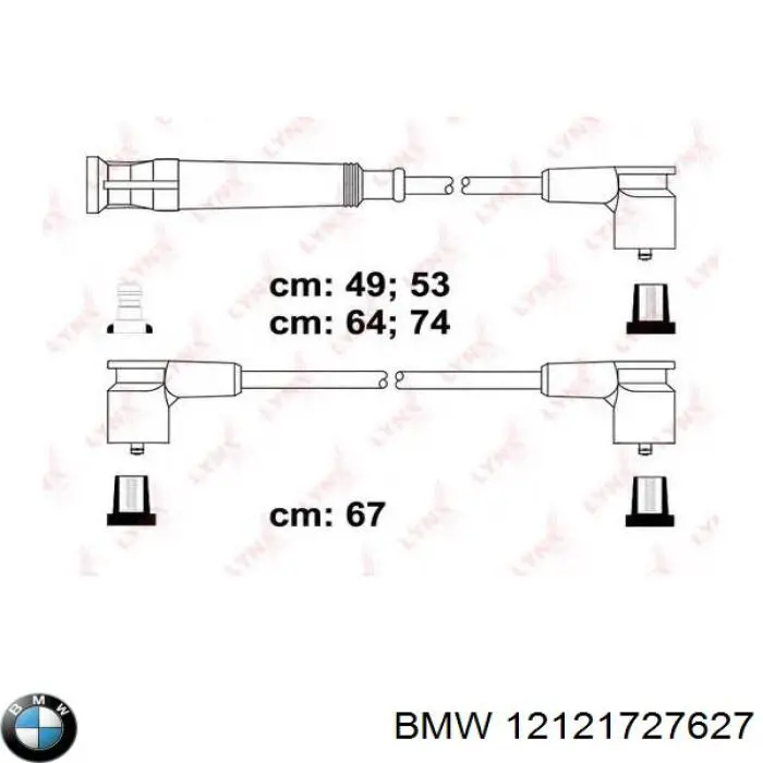 12121727627 BMW Проводи високовольтні