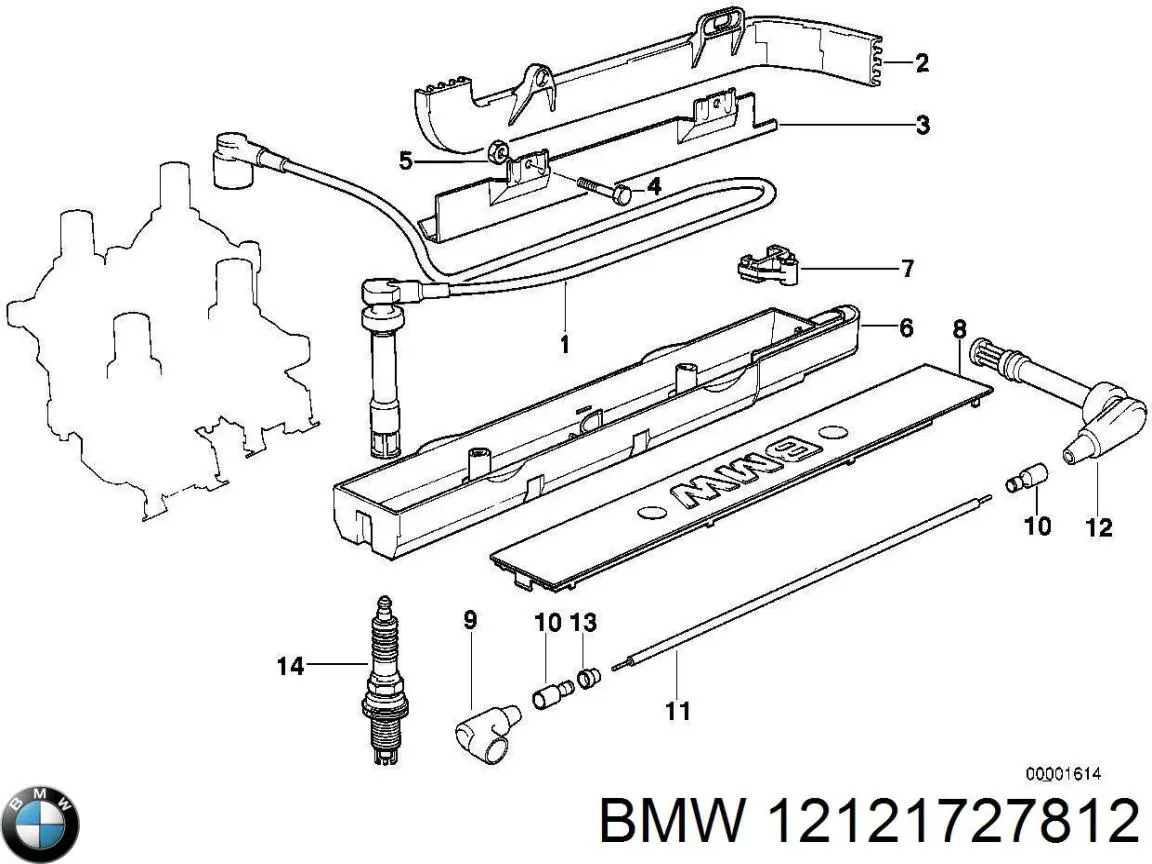 Дроти запалювання BMW 12121727812 ціна, від 103.20 USD