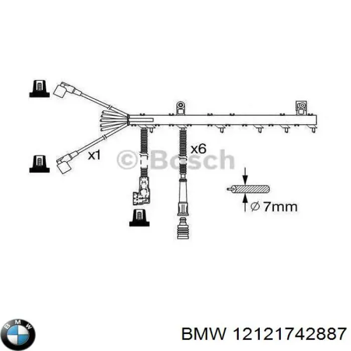 12121742887 BMW Проводи високовольтні