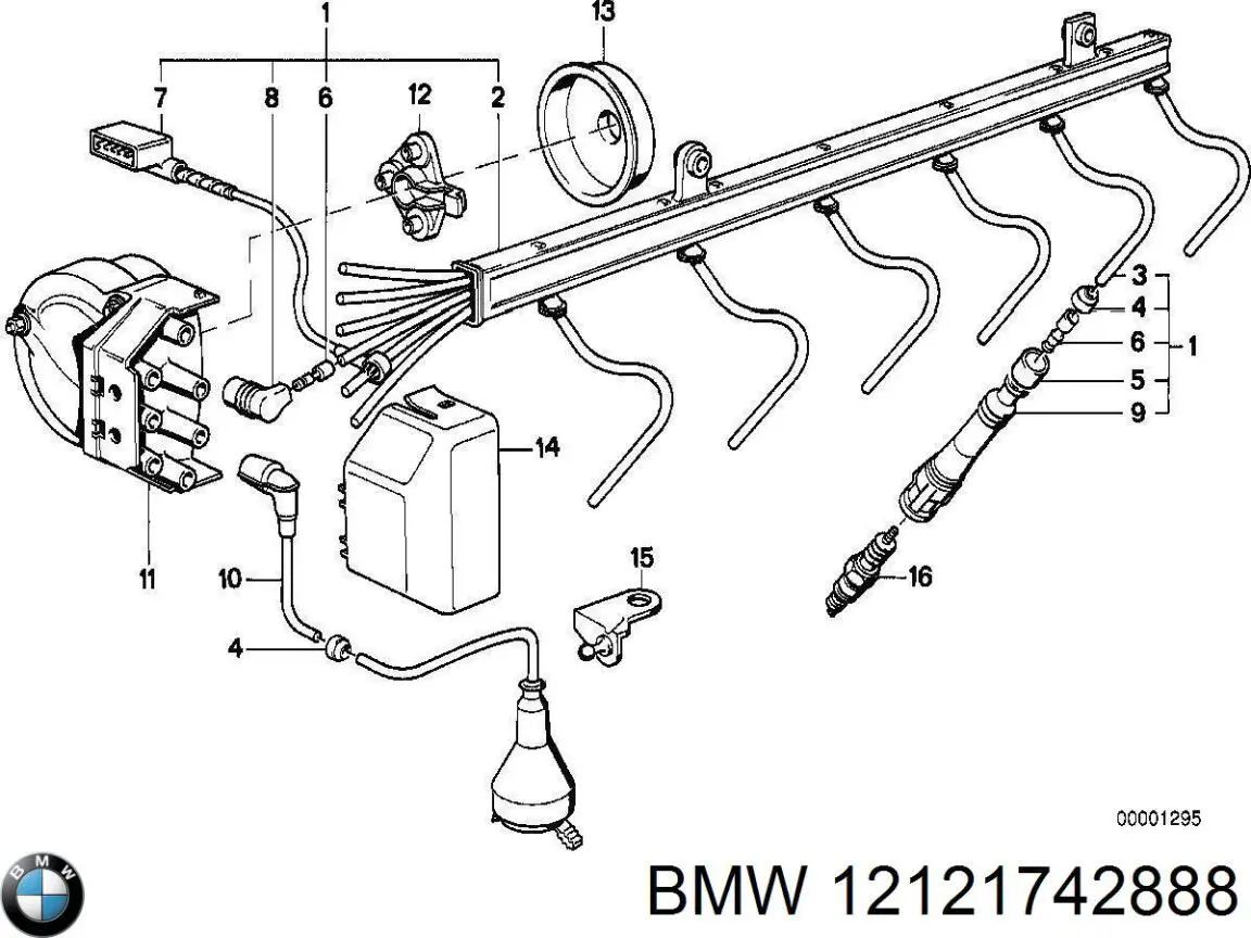 12121742888 BMW Проводи високовольтні