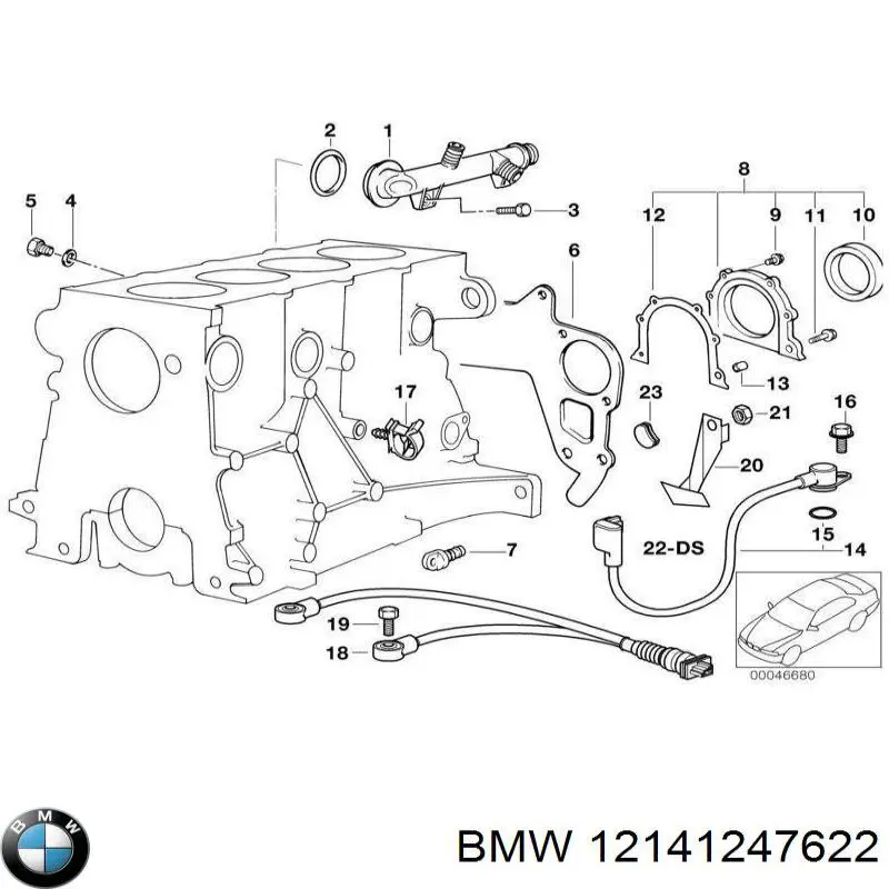 Датчик положення (оборотів) коленвалу 12141247622 BMW