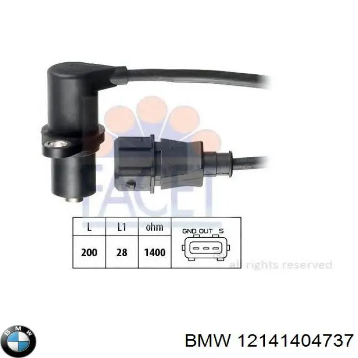 12141404737 BMW Датчик розподільного вала