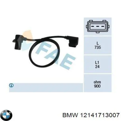Датчик обертів колінвалу BMW 12141713007 ціна, від 24.94 USD