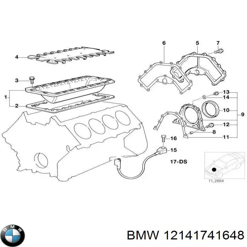 Датчик детонації 12141741648 BMW